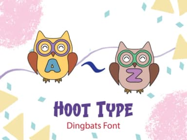 Hoot Type by Happy Bamboo — Dingbats Font — thumbnail 1