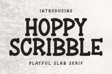 Hoppy Scribble by Letterayu — Slab Serif Font — thumbnail 1