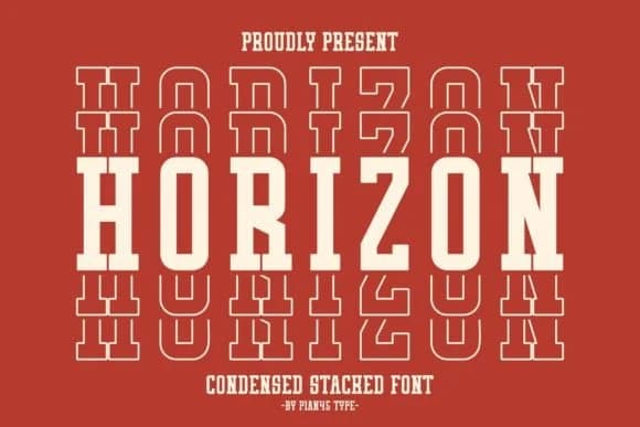 Horizon Stacked by Pian45 — Slab Serif Font