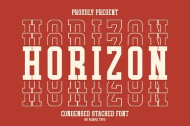 Horizon Stacked by Pian45 — Slab Serif Font — thumbnail 1