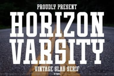 Horizon Varsity by Pian45 — Slab Serif Font — thumbnail 1