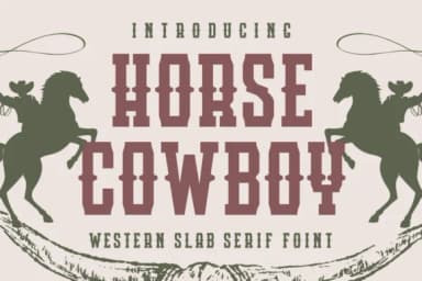 Horse Cowboy by Almairatype Studio — Slab Serif Font — thumbnail 1