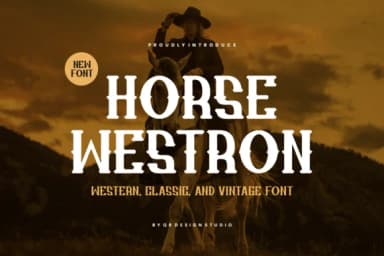 Horse Westron by qrdesignstd — Slab Serif Font — thumbnail 1