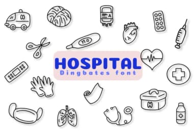 Hospital by Chonada — Dingbats Font — thumbnail 1