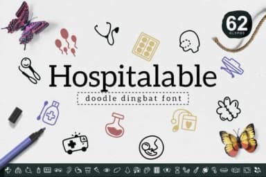 Hospitalable by YandiDesigns — Dingbats Font — thumbnail 1