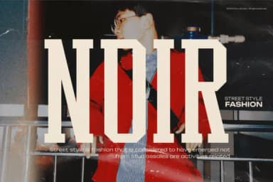 Hoston Runejay | Condensed Display by Denustudios — Slab Serif Font — thumbnail 5