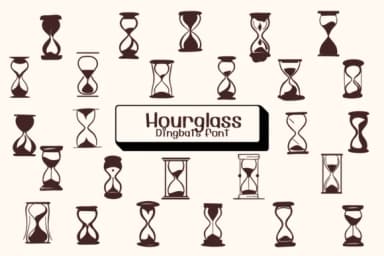 Hourglass by Ketsarin — Dingbats Font — thumbnail 1