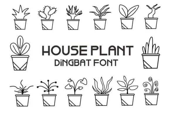 House Plant by Infinity art Studio — Dingbats Font