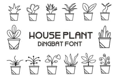 House Plant by Infinity art Studio — Dingbats Font — thumbnail 1
