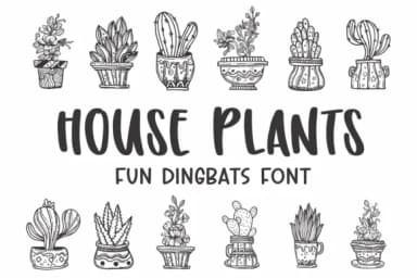 House Plants by QueenCraft — Dingbats Font — thumbnail 4