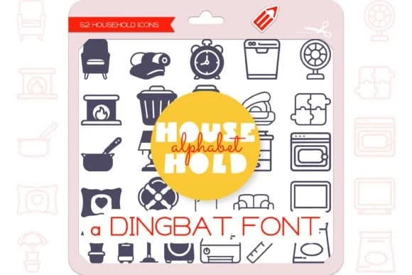 Household Alphabet by WADLEN — Dingbats Font