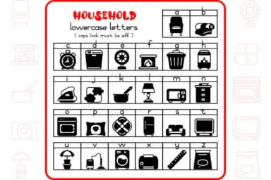 Household Alphabet by WADLEN — Dingbats Font — thumbnail 3