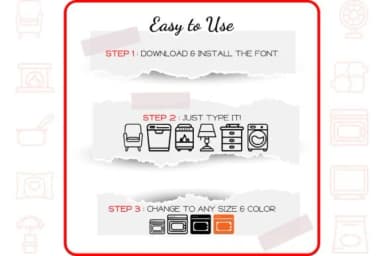 Household Alphabet by WADLEN — Dingbats Font — thumbnail 4