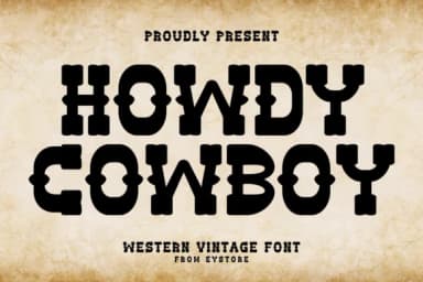 Howdy Cowboy by Eystore — Slab Serif Font — thumbnail 1