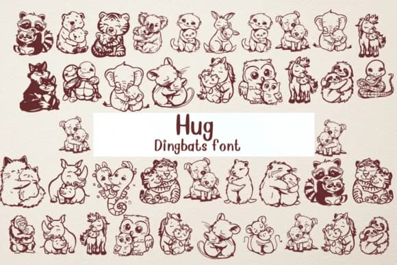 Hug by Nongyao — Dingbats Font