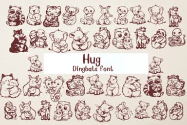 Hug by Nongyao — Dingbats Font — thumbnail 1