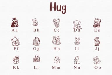 Hug by Nongyao — Dingbats Font — thumbnail 2