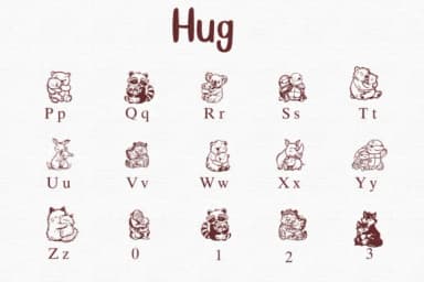 Hug by Nongyao — Dingbats Font — thumbnail 3