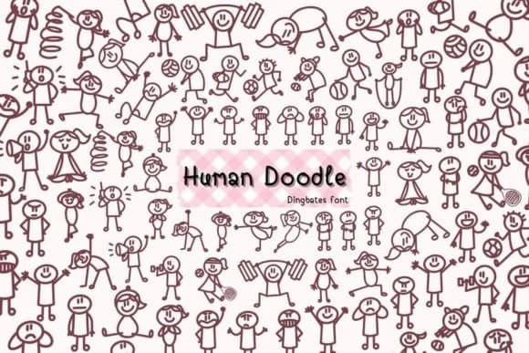 Human Doodle by Chonada — Dingbats Font