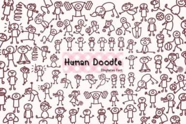 Human Doodle by Chonada — Dingbats Font — thumbnail 1