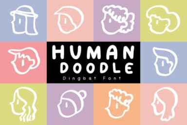 Human Doodle by Kanink Type Studio — Dingbats Font — thumbnail 1