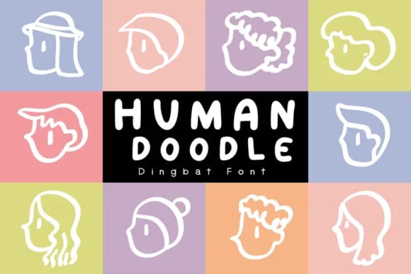 Human Doodle by Kanink Type Studio — Dingbats Font