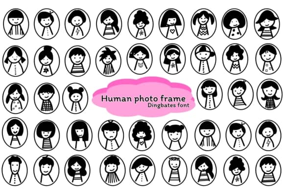 Human Photo Frame by Chonada — Dingbats Font