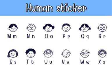 Human Sticker by Chonada — Dingbats Font — thumbnail 3