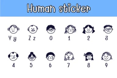 Human Sticker by Chonada — Dingbats Font — thumbnail 4