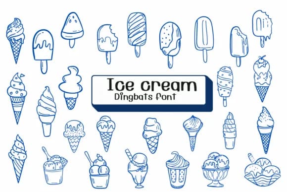 Ice Cream by Ketsarin — Dingbats Font
