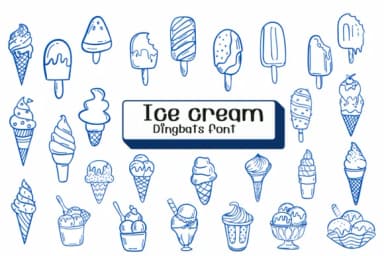 Ice Cream by Ketsarin — Dingbats Font — thumbnail 1