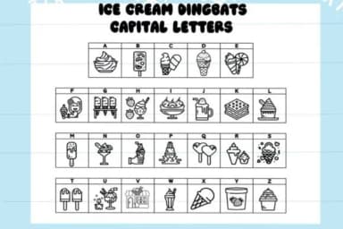 Ice Cream by Mary Kay's Magic — Dingbats Font — thumbnail 2