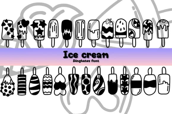 Ice Cream by Chonada — Dingbats Font