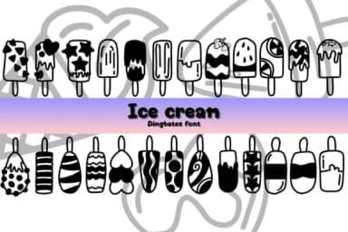 Ice Cream by Chonada — Dingbats Font — thumbnail 1