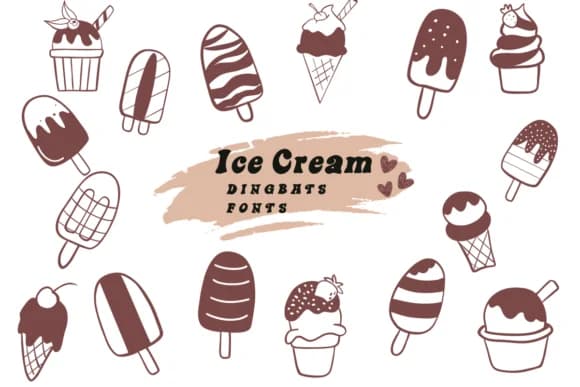 Ice Cream by Suphitchaya — Dingbats Font
