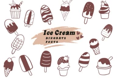 Ice Cream by Suphitchaya — Dingbats Font — thumbnail 1