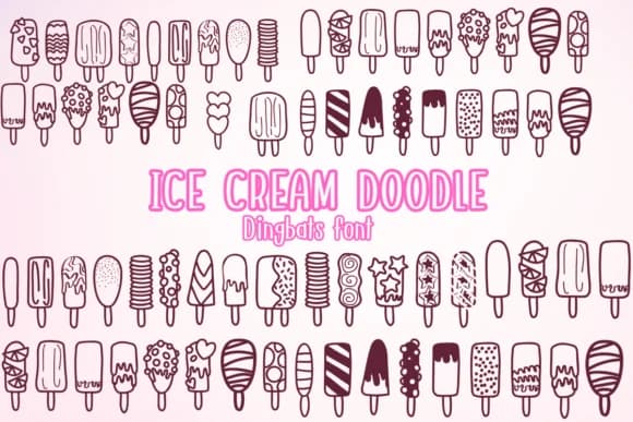 Ice Cream Doodle by Nongyao — Dingbats Font