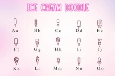 Ice Cream Doodle by Nongyao — Dingbats Font — thumbnail 2