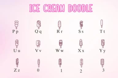 Ice Cream Doodle by Nongyao — Dingbats Font — thumbnail 3