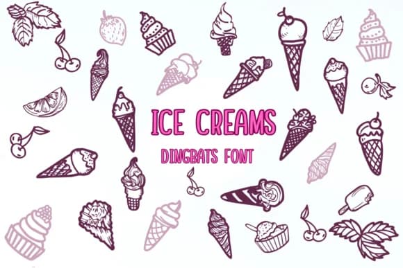 Ice Creams by Nongyao — Dingbats Font