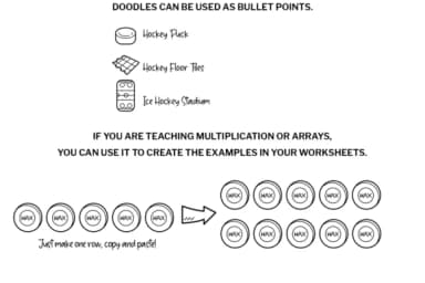 Ice Hockey Doodle by digitalplannerland — Dingbats Font — thumbnail 7