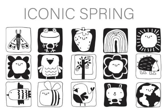 Iconic Spring Dingbats by Illustration Ink — Dingbats Font