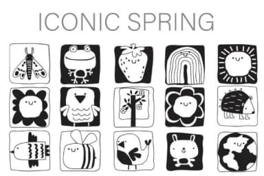 Iconic Spring Dingbats by Illustration Ink — Dingbats Font — thumbnail 1