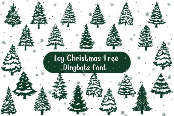Icy Christmas Tree by Nongyao — Dingbats Font