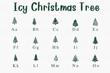 Icy Christmas Tree by Nongyao — Dingbats Font — thumbnail 2