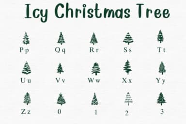Icy Christmas Tree by Nongyao — Dingbats Font — thumbnail 3