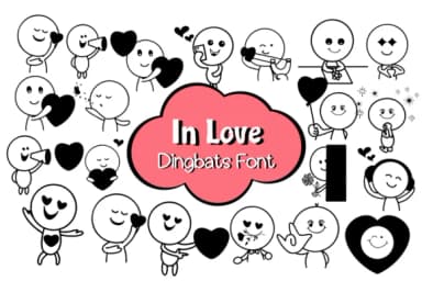 In Love by Nun Sukhwan — Dingbats Font — thumbnail 1