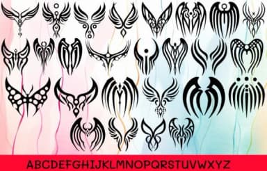 Indian Tribal Wing by MOMAT THIRTYONE — Dingbats Font — thumbnail 2