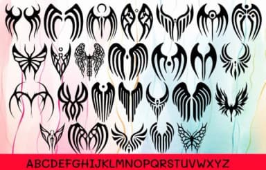 Indian Tribal Wings by MOMAT THIRTYONE — Dingbats Font — thumbnail 2