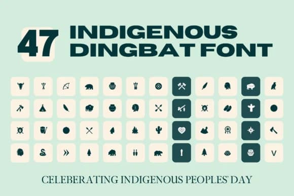 Indigenousdingbats Regular by creativetacos — Dingbats Font
